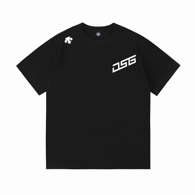 Descente 迪桑特 2026新款 立体凸胶Logo 男女同款 短袖T恤 定制300克100％双纱纯棉面料 定染32支双股螺纹 领标吊牌主唛三标齐全 颜色：