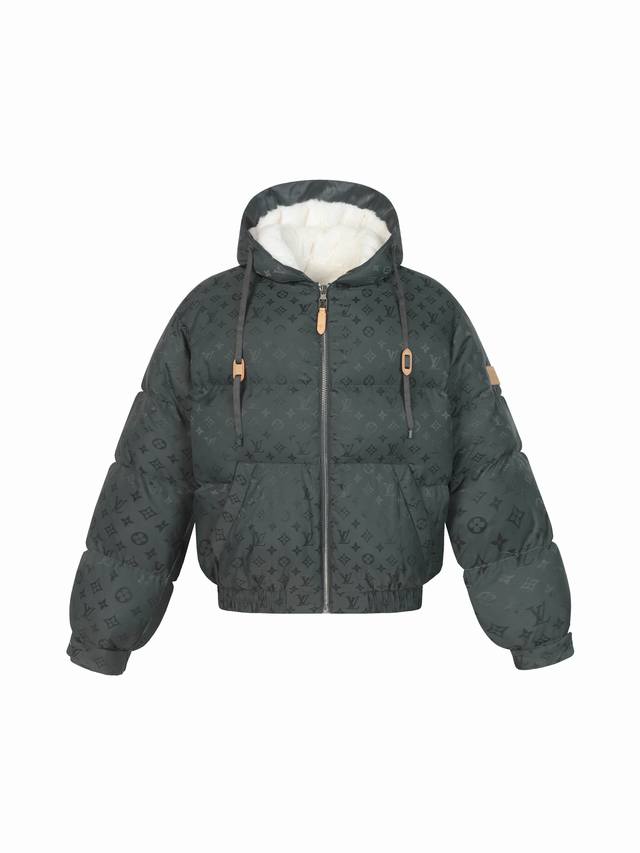 Louis Vuitton 路易24Ss滑雪系列满印棉服 37000购入开发 定制聚酯纤维提花面料 兔绒复合300T 定制面料 复合织物 定制1：1皮标 定制1