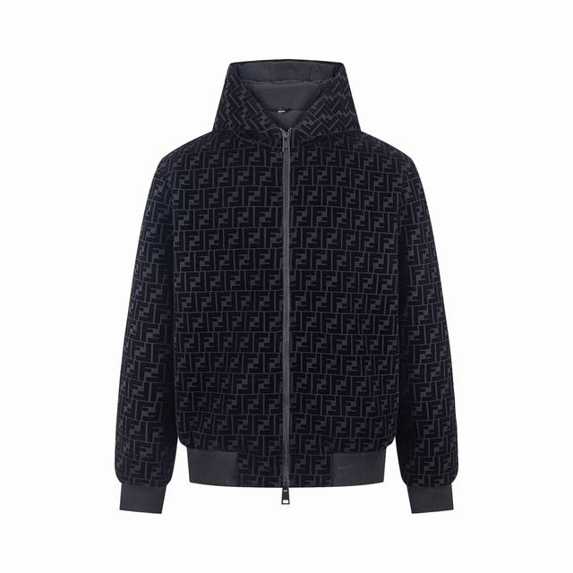 Fend* 芬迪 老花植绒满印连帽夹克外套 Size：S M L Xl