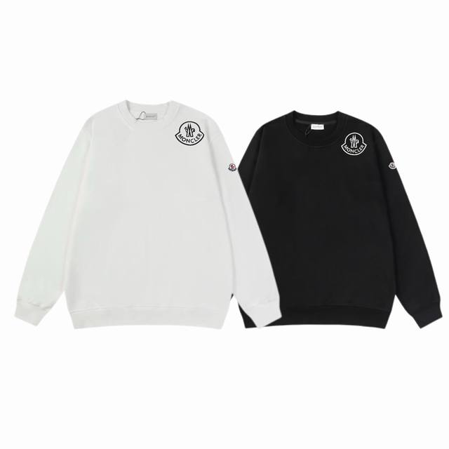 顶级代工品质 款号：M8031 Moncler 蒙口 官网同款印花图案 大毛圈圆领卫衣 - 400G重磅毛圈版本 百分百纯棉独家出货 定染硫化黑无尘处理面料 -