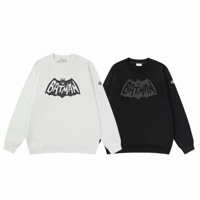 顶级代工品质 款号：M8029 Moncler 蒙口 官网同款印花图案 大毛圈圆领卫衣 - 400G重磅毛圈版本 百分百纯棉独家出货 定染硫化黑无尘处理面料 -