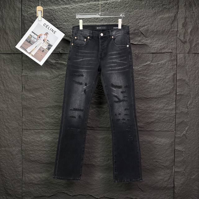 purple Brand 2026新款磨破扎乱线情侣款水洗宽松牛仔裤 高版本高版本 顶级天花板品质 不同水洗质感的款式，对腿细腿粗人士十分友好，宽松的版型十分修