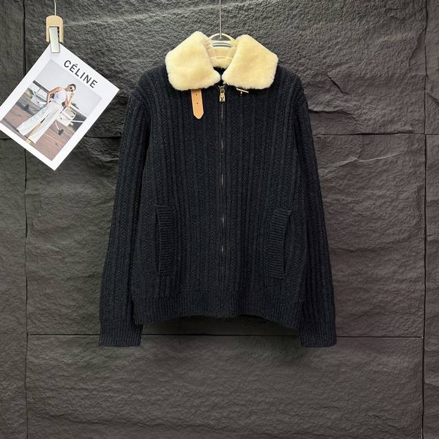 顶级版本 驴家2026新款羊毛拉链短款束腰夹克情侣款针织毛衣外套 高版本高版本 羊毛混纺材质，亲肤不扎身，不起球、 手感很柔软、超级舒服 时尚又个性 超级百搭好