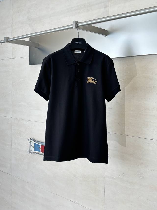 Burberr* 巴宝莉 春夏新款Bbr骑士战马刺绣珠地棉短袖polo衫 Size：S M L Xl Xxl