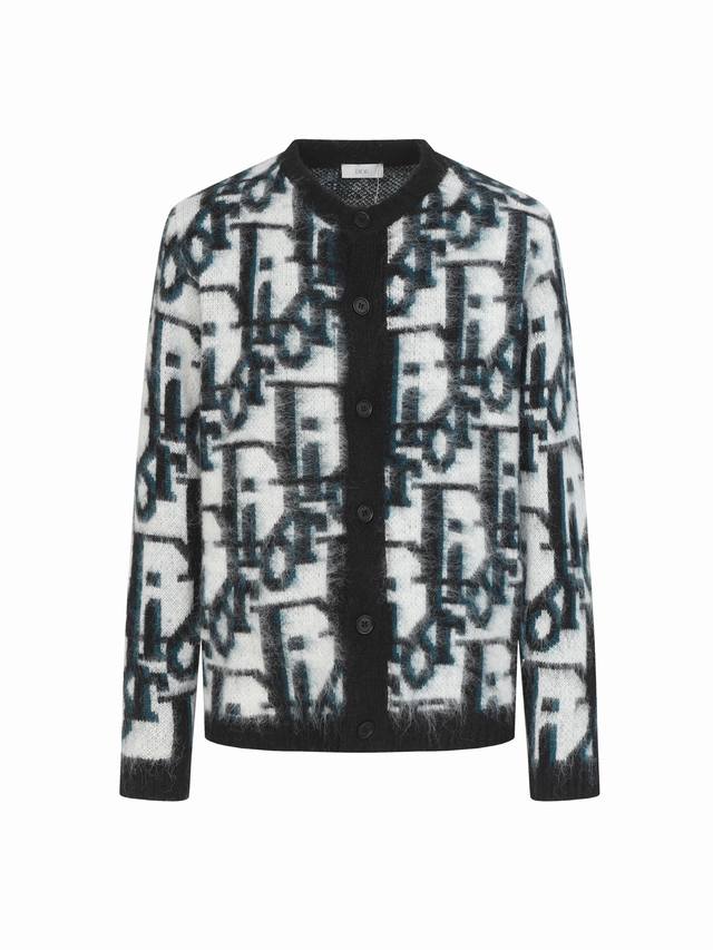 Cd 迪奥老花马海毛开衫 Size S M L 第一时间购入Zp，定织70%高比例纯真马海毛， 开衫选取责任采购的丰盈细磨马海毛，进口斯托尔织造，全身对位对条一