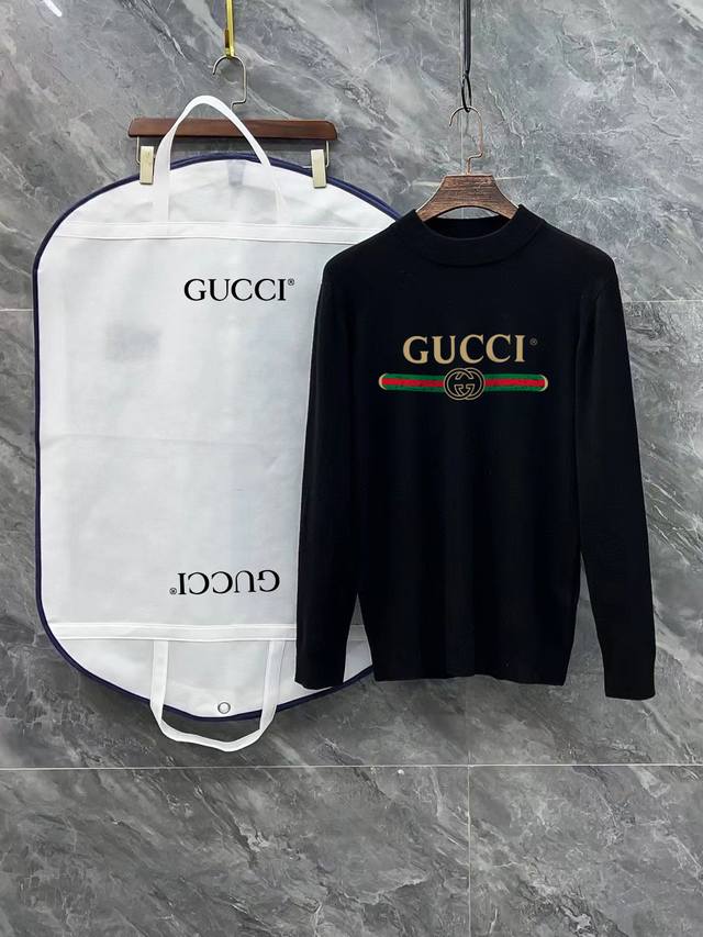 Gucci 古奇3标齐全 经典印花字母半高领毛衣 精品羊毛混纺毛衫 男女款高端定制臻品系列 隶属品牌高端主线 专利顶级纱线混纺 以创新来阐释常规款式 面料的配置