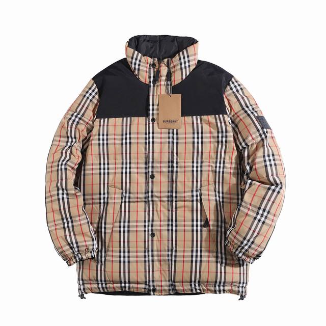 特价270元，原价530 剩余库存：Xs 8 S 10 M 10 L12 特价不退换 介意勿拍 配防尘袋包装 Bbr 经典双面穿格纹羽绒服 格纹面细节实拍 经典