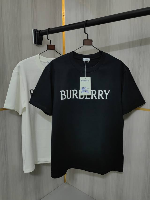 Burberry 26S夏款 颜色 黑 白 尺码 S M L Xl 前印花 280G精梳紧密棉 高品质 男女同款