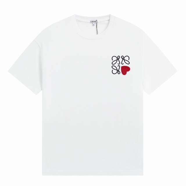 特价 L1 Xl1 Xxl4 特一件 商品售出 不 不退不换 没有质量问题！ 高品质 Loew 罗意威情人节限定 刺绣 T恤，质棉质平纹针织圆领 T 恤，正面