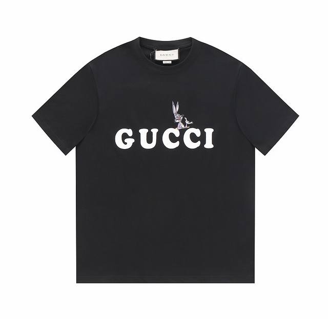 特价Xs10 S2 L4 特一件 商品售出 不 不退不换 没有质量问题！ Gucci 古驰 23Ss 兔子Logo印花短袖T恤 面料舒适透气，潮范大气 原版印花