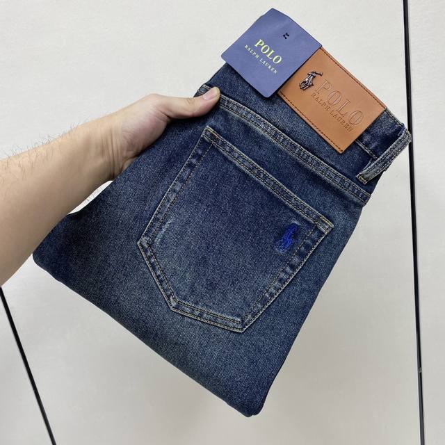 顶级版本 。2025秋冬欧洲专柜新款 超A代购级别海外贸易公司订单货源，顶级原单高端男士定制时尚修身小直筒牛仔裤999～6 颜色：重工艺炒沙洗水，图片色 尺码：