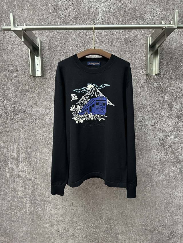 Louis Vuitton X Nigo 联名款 Fw25 针织印花圆领套头长袖卫衣 男款 尺码：S M L Xl