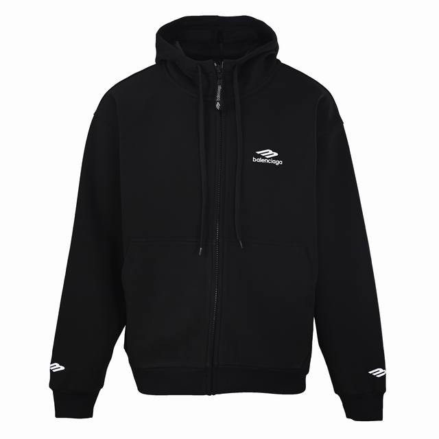 Balenciaga巴黎世家Blcg 滑雪系列3M天鹅绒拉链连帽卫衣 正品14400购入开发，230克平纹巴黎棉，520克天鹅绒，330克潮牌罗纹，布匹酵洗，进