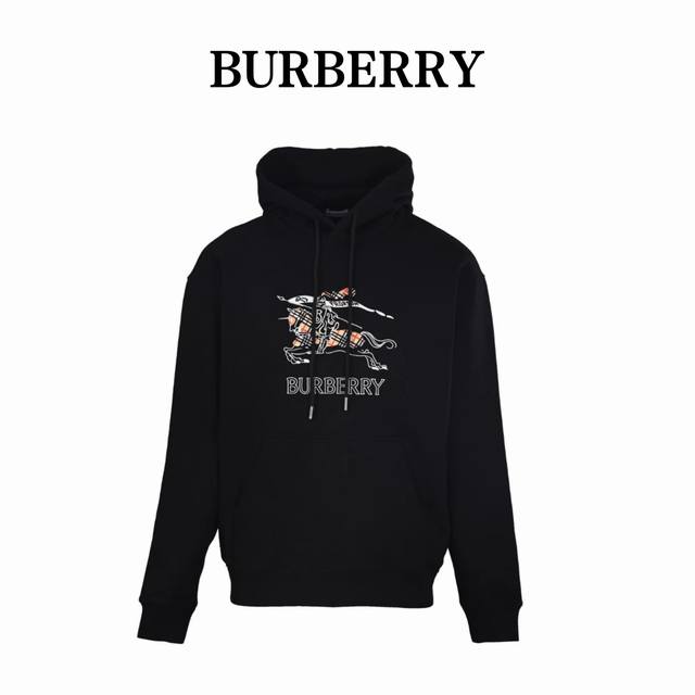 Burberry巴宝莉Bbr战马彩绣连帽卫衣 #顶级版本，外贸品质 原版7450购入，原版面料采用定制，500G反向毛圈底纱鱼鳞布料，螺纹500G双纱，颜色按布