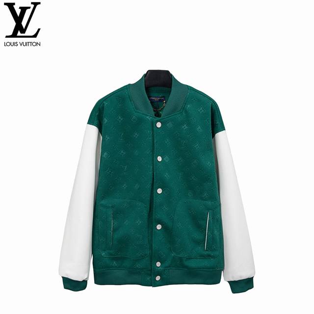 Louis Vuitton 路易威登25Ss 重工刺绣老花棒球服 -厚度适中 高密度重工刺绣 堪称王炸单品 真的谁上身谁好看 -罗纹采用全棉纱线定染定织而成 粗