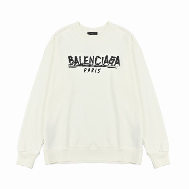 B字母印花卫衣 : 25Fw秋冬新款圆领卫衣 面料客订精梳棉洗水后 克 定染螺纹 舒适透气 微宽松设计裁剪兼具个性时尚范儿 男女同款 轻奢主义 男女日常通勤穿搭