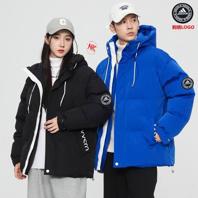 刺绣Logo 阿迪达斯Adidas系列，男冬装外套冬季立领棉衣男装潮牌情侣装短款棉服。。 满满的驾驭感也不必多说了。限定也是必须安利介绍！！！ 为了能做到所有细