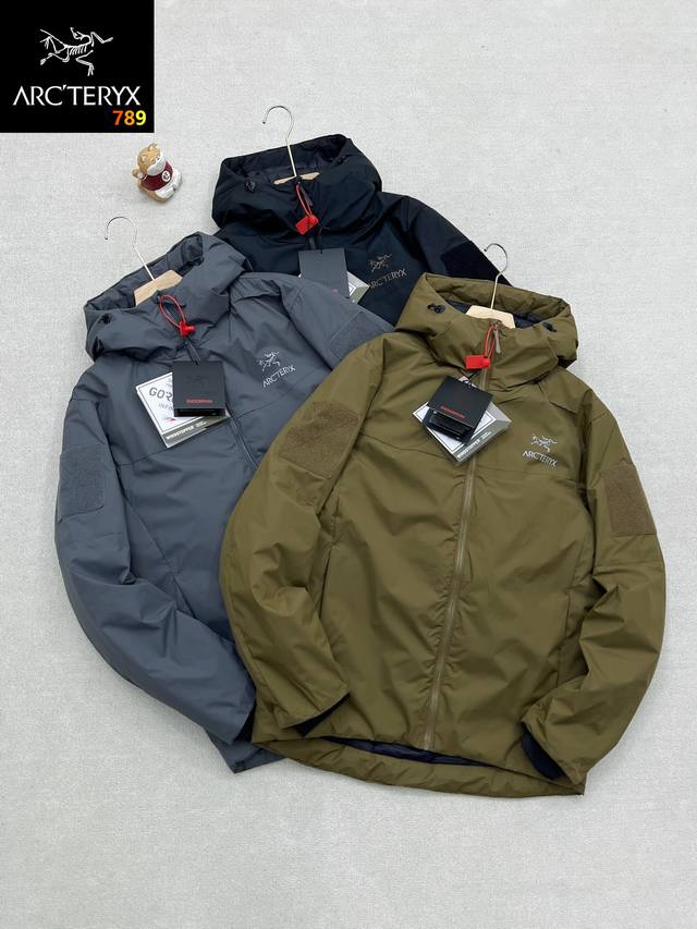 高版本 Arcteryx 始祖鸟 秋冬男款户外休闲轻盈棉服夹克外套~ 速干压缩 透气防泼水 运动棉服 Rimaloft以及100%环保填充物，轻量，同时保温性能