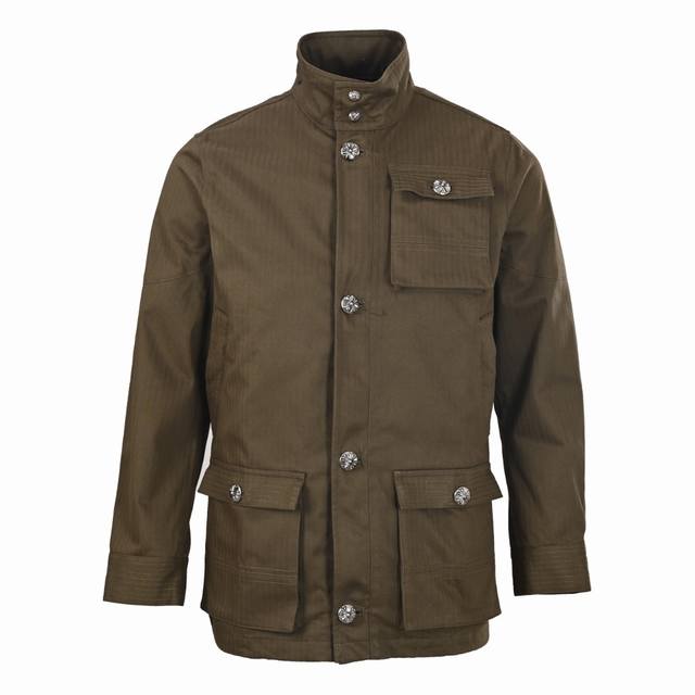 Chrome Hearts克罗心Ch M65重工工装夹克外套 原版国专51 购入，面料定织采用人字纹磨毛320克全棉材质，搭配成衣染色+脏洗+做旧工艺 起定量2