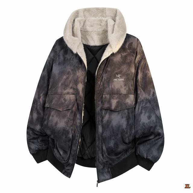 Arc’Teryx始祖鸟 独家实拍上新冬季高品质领口加绒连帽棉衣棉夹克运动保暖潮牌棉服情侣款棉连帽渐变色外套，本季主打，货源充足，放心主推，高端品质，经典设计，