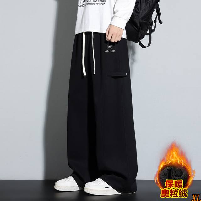 Arc’Teryx始祖鸟 独家实拍上新冬季高品质潮牌休闲裤宽松运动长裤重磅卫裤保暖垂感阔腿裤加绒直筒裤，本季主打，货源充足，放心主推，高端品质，经典设计，做工出