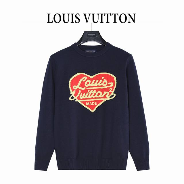 Louisvuitton 路易威登 爱心提花针织圆领毛衣 同步各大买手店发布，青春都市休闲时尚风格，超级火爆的人气款式， 本款针织毛衣采用面料精选客供顶级，面料