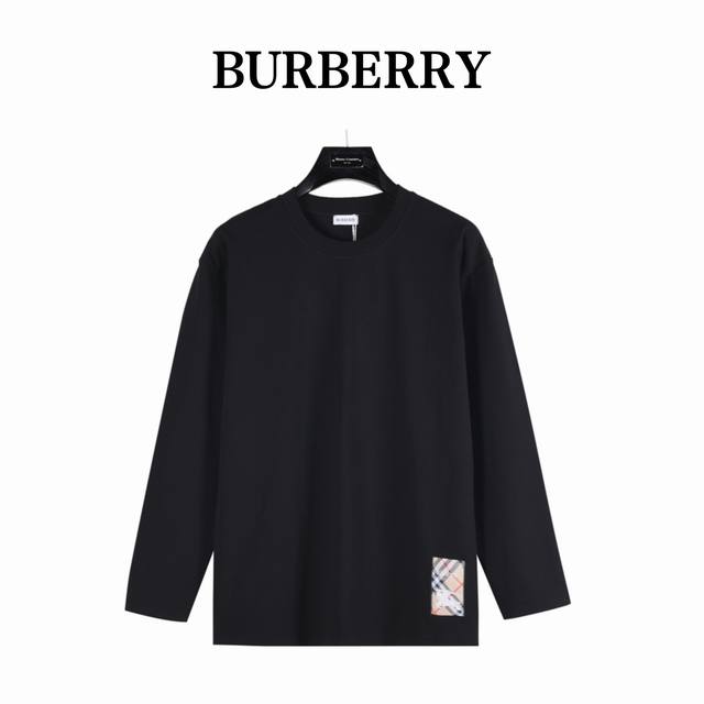 Burberry 巴宝莉 25Ss下摆战马格纹标签长袖 采用定制面料。添加杜邦公司Sorona 索罗娜 材料，亲肤性好、长效抗菌、防螨，更耐洗，棉线经过反复处理