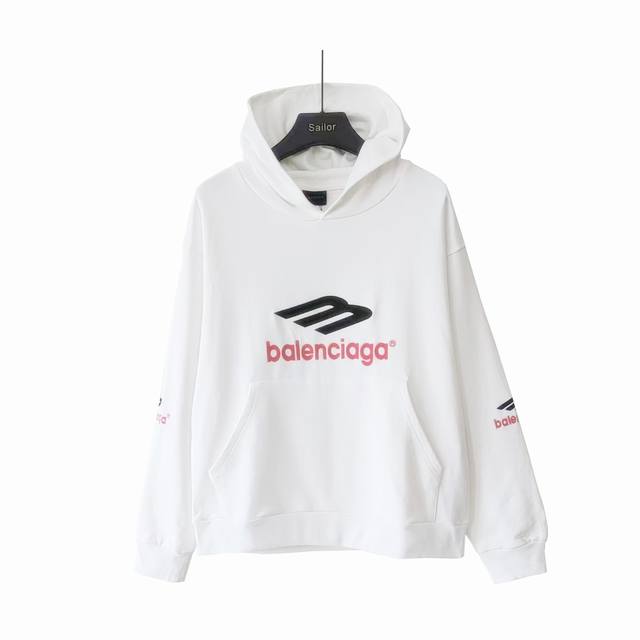 实拍细节图+尺码表 Balenciaga 巴黎世家 大M3M刺绣连帽卫衣 刺绣区分：田岛的机器就是牛 九万针的刺绣 细节满满 有在还原正品细节真的是用尽心机 面