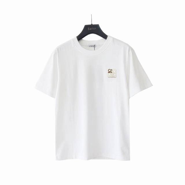 实拍细节图+尺码表 Loewe 罗意威 拼色字母毛巾刺绣短袖 大Logo经典识标印花精致升级 原版面料 官方同款 短袖T恤 定制300克 手感非常舒服 春夏最新