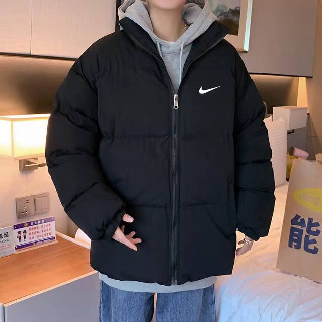 上新 面包棉服 Nike 耐克经典复古四色羽绒棉面包棉服 袖口松紧设计 内里双层内胆 500G手塞羽绒棉填充 无敌保暖 区别市场普通棉服 胸前经典印花小Logo