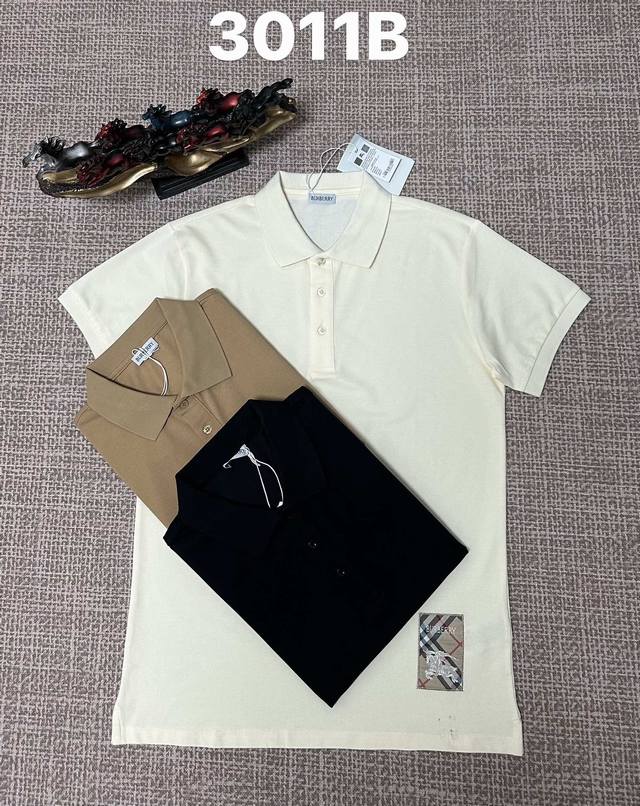 巴宝莉翻领3011B男款开胸，纯棉面料，章仔工艺，黑色，杏色，咖色，M L Xl Xxl Xxxl码