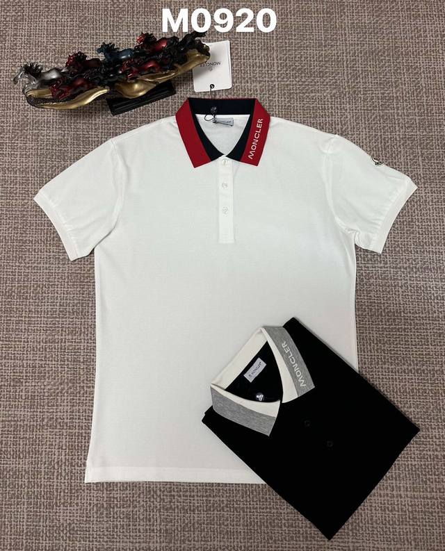 蒙口翻领M0920男款开胸，纯棉面料，章仔工艺，黑色，白色，M L Xl Xxl Xxxl码