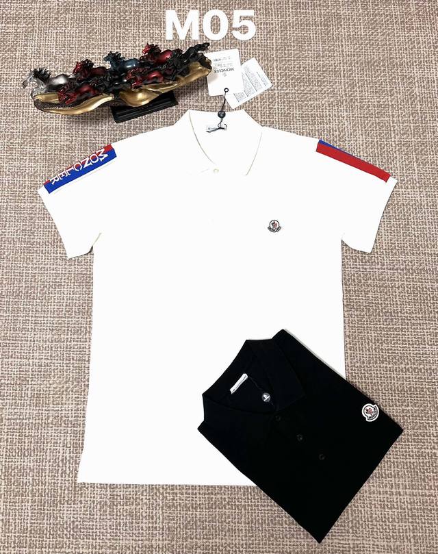 蒙口翻领M05男款开胸，纯棉面料，章仔工艺，黑色，白色，M L Xl Xxl Xxxl码