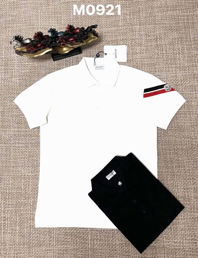 蒙口翻领M0921男款开胸，纯棉面料，织带章仔工艺，黑色，白色，M L Xl Xxl Xxxl码