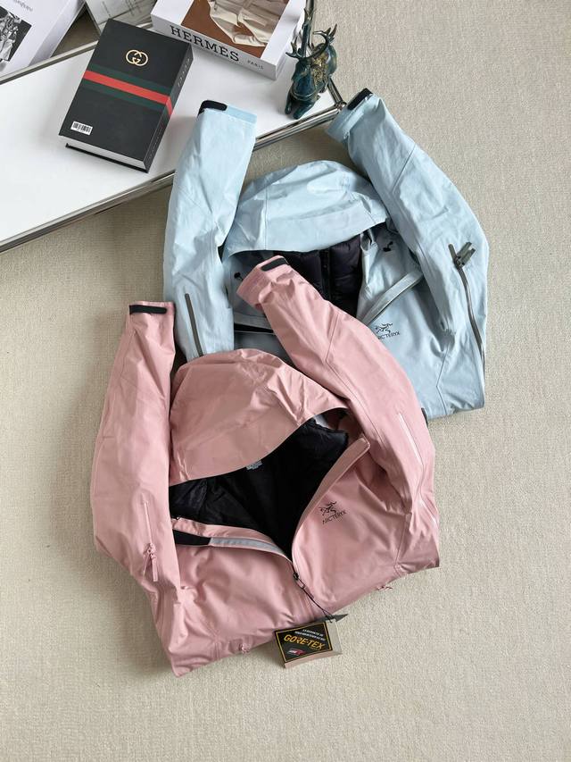 新款上新p 实拍图 高品质 顶级版本内胆可拆卸 三合一男女冲锋衣羽绒服* Arc'teryx 始祖鸟Gore-Tex Jacket 户外防水硬壳三合一羽绒服冲锋