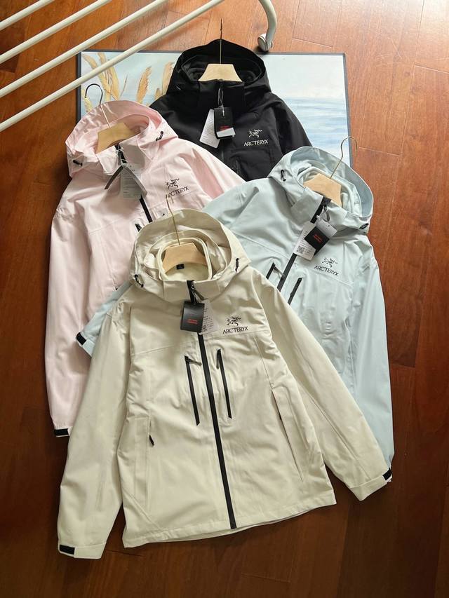 新款Ac始鸟情侣款Gore-Tex 防水透气软壳三合一冲锋衣 颜色；黑色，白色，粉色，黄色， 尺码；M-3Xl 款号6666008 傲视全网，最新科技面料， 全