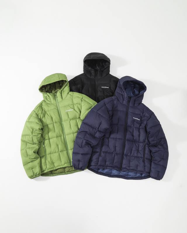 日系 2025冬季Montbell 美山 户外轻量化保暖尼龙Ex800蓬排骨连帽羽绒服 Mont Bell轻量化羽绒连帽外套｜户外保暖首选 轻量蓬松不压身，Mo