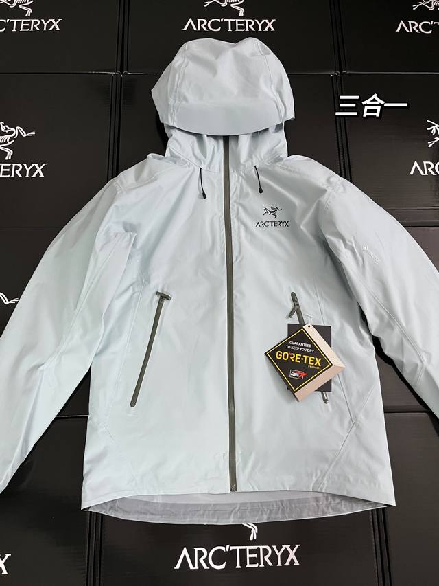 款号A14 Arc'teryx Gore-Tex Jacket 户外防水硬壳三合一羽绒冲锋衣 内胆轻薄户外级羽绒服 外层是天花板级别鸟Beta Lt Yb四次压