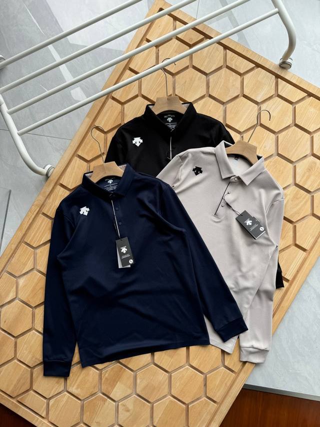 供 控 Descnete 迪桑特秋季新品男士经典款长袖polo衫 出口欧美订单，秋季不可缺少的时尚搭配服饰，这个牌子一贯给我的感觉就是绅士感十足，所以对他的印象