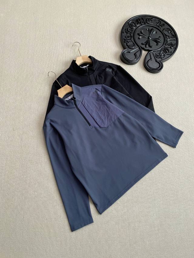 补单到齐！ 控价 顶级版本 专柜同步 Helly Hansen Hh男款运动舒适内里加绒保暖半拉链长袖T抓绒轻柔舒适半拉链套头衫 专柜款号：Hc5Wthl51