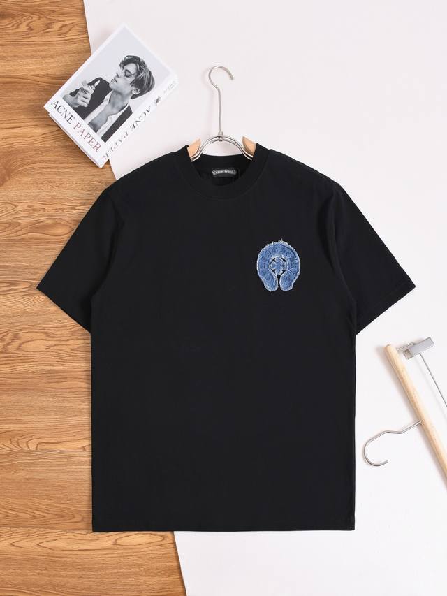 Chrome Hearts Ch 克罗心 十字架 26Ss 新品同步火爆款 早春经典款 多重重工艺 胸前牛仔贴布马蹄十字架 刺绣 后背大Logo十字架马蹄牛仔贴