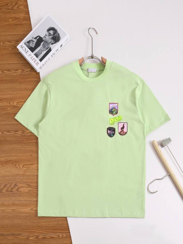 Dior Dior 迪奥 Dior Cd 微宽版型S-Xl 26Ss永远不败 经典款 永久精品 专柜永恒经典款 Dior Mountain标志 多元素微章字母刺