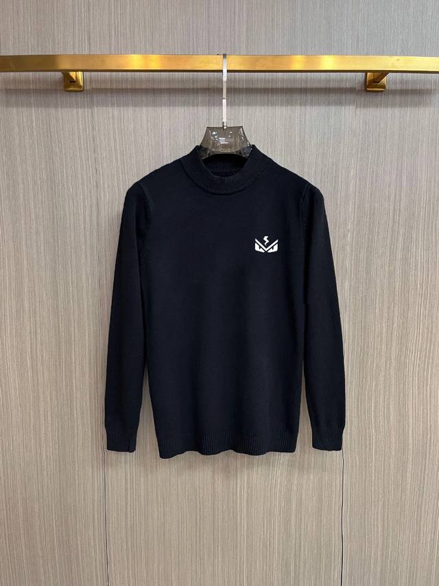 主推 芬迪 半高领毛衣 秋冬最新系列，专柜1:1顶级复刻，全品相！厚款，潮人必备单品！懂货的老铁赶紧下手, 尺码：M~3Xl 颜色：黑色 白色