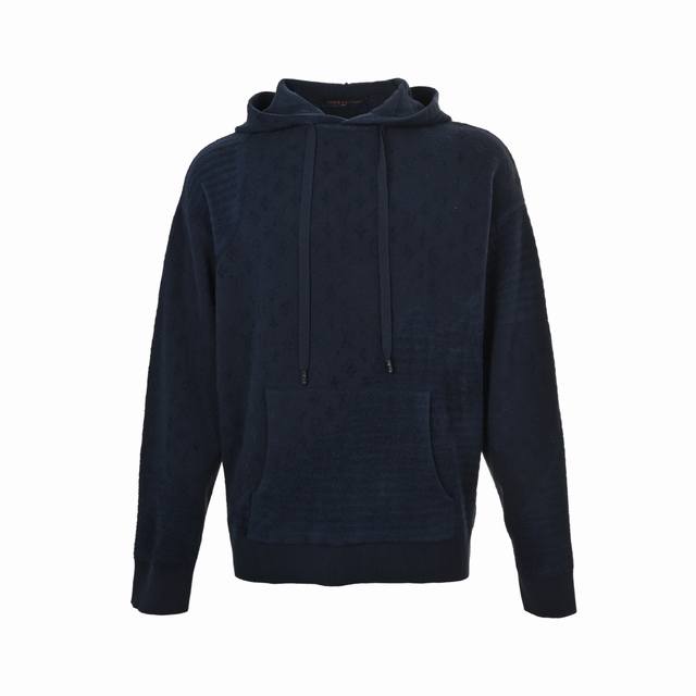 Louis Vuitton 路易威登 提花拼接针织连帽卫衣 正品14999购入开发，60支高品精疏棉纱，18支人棉蜈蚣松纱，采用日本进口机 Muratec 14