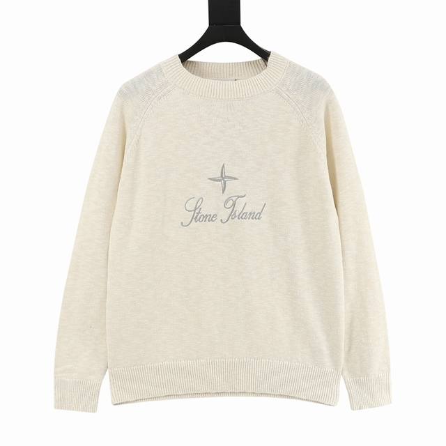 Stone Island 石头岛 刺绣Logo毛衣 正品3773购入开发，，35%羊毛双股混纺毛料，采用日本进口织机 银笛 七针，毛料酵洗，毛料提花，定制辅料，