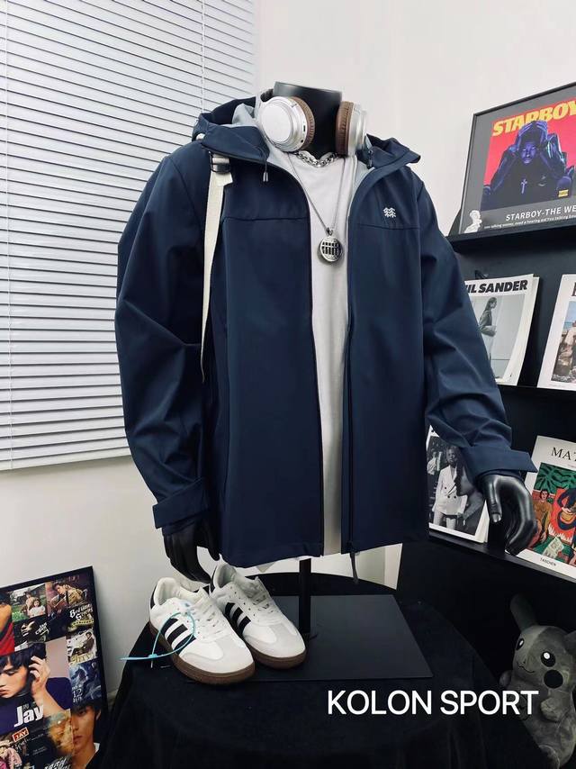 Kolon Sport可隆运动户外必备工装风重工连帽冲锋衣 大爆款三防必备 男女同款 爆款上线 简直好看到爆了 版型绝佳超极好看 必入强烈种草款 小红流量爆款