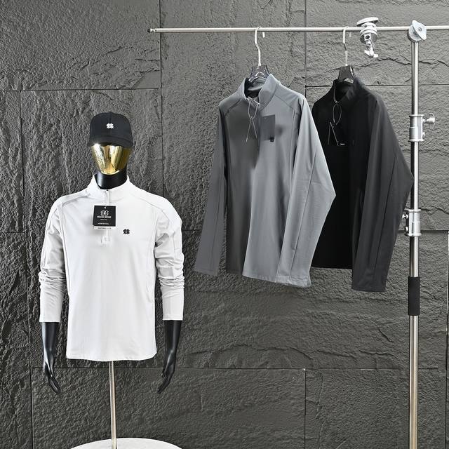 终于品质 始于态度！一穿便知！ Kl可隆 秋冬新款男款立体弹力运动内搭户外休闲半拉链抓绒打底衫长袖！ 德芙版丝滑的感受，面料质感轻盈弹力，并具有专业吸湿排汗性能