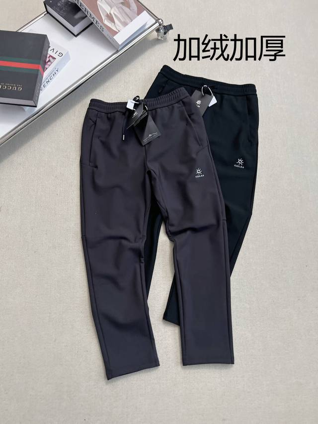 加绒印花版本 凯乐石Kailas Sd500系列运动户外防风透气加绒加厚运动裤Gore-Tex 3L登山纯色冲锋裤 经典的刺绣Golo，面料弹性非常大，让你穿着