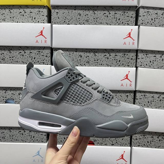 H Nigel Sylvester X Air Jordan 4 Retro Grey Aj4 乔4 联名灰砖 Hf4340 003 尺码：36 36.5 37