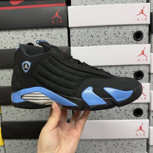 Dg2.0# Aj14 黑蓝 大学蓝 Air Jordan 14 “University Blue” 487471 002 尺码：40 40.5 41 42 4